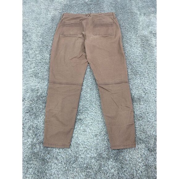 Abercrombie Fitch Jeans Womans 28 Brown Moto Ankle Cropped Button Fly Skinny Fit - Picture 2 of 9